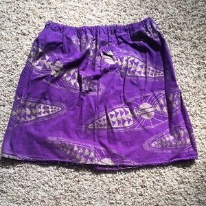 Purple /Gold Print Skirt